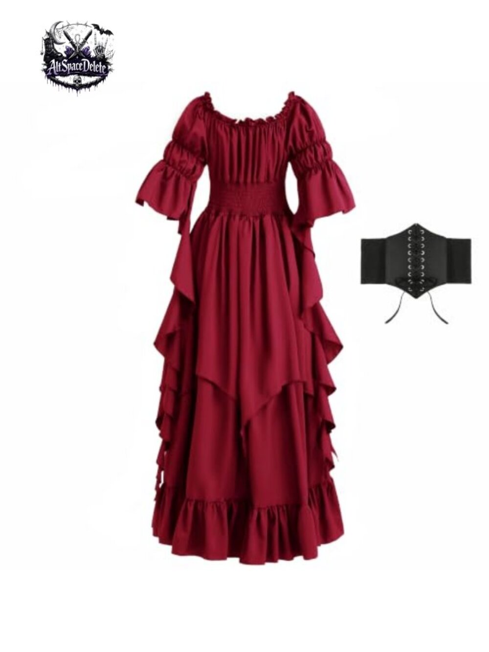 Renaissance Dress Womens Medieval Gothic Witch Victorian Costume